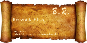 Brozsek Rita névjegykártya